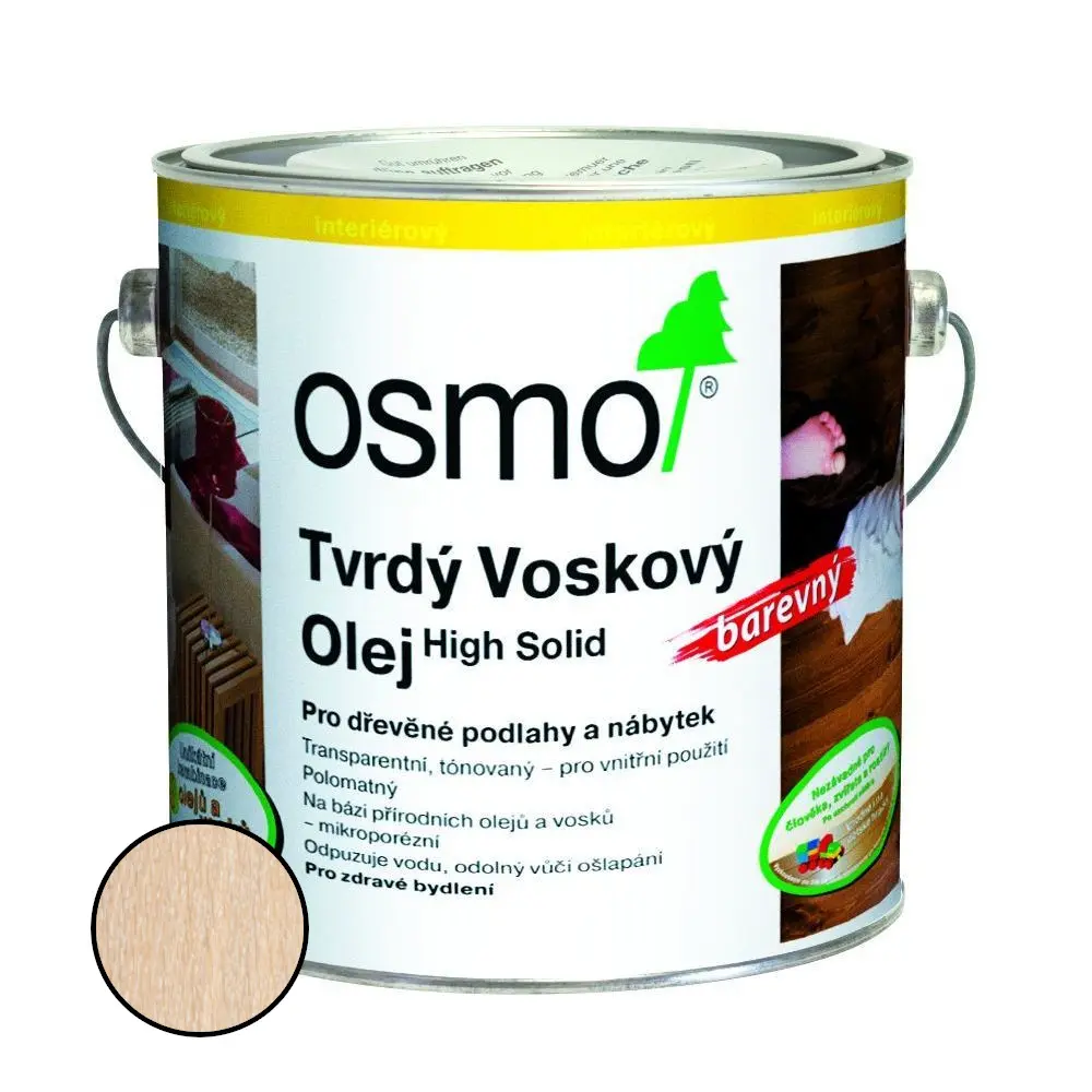 Olej tvrdý voskový Osmo 3040 bílý 2,5 l