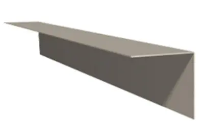 Lišta koutová vnější poplastovaná Viplanyl světle šedá délka 2,0 m rš. 100 mm