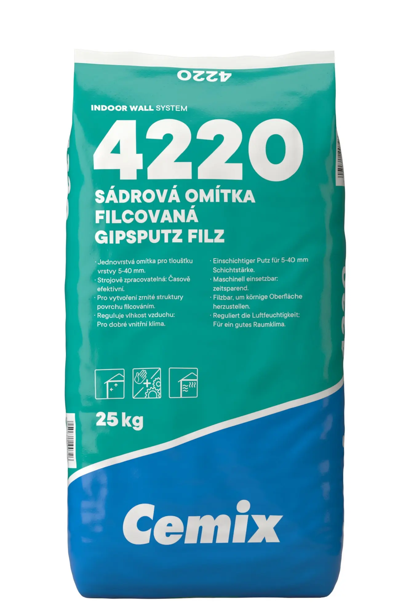 Omítka sádrová Cemix 4220 filcovaná 25 kg