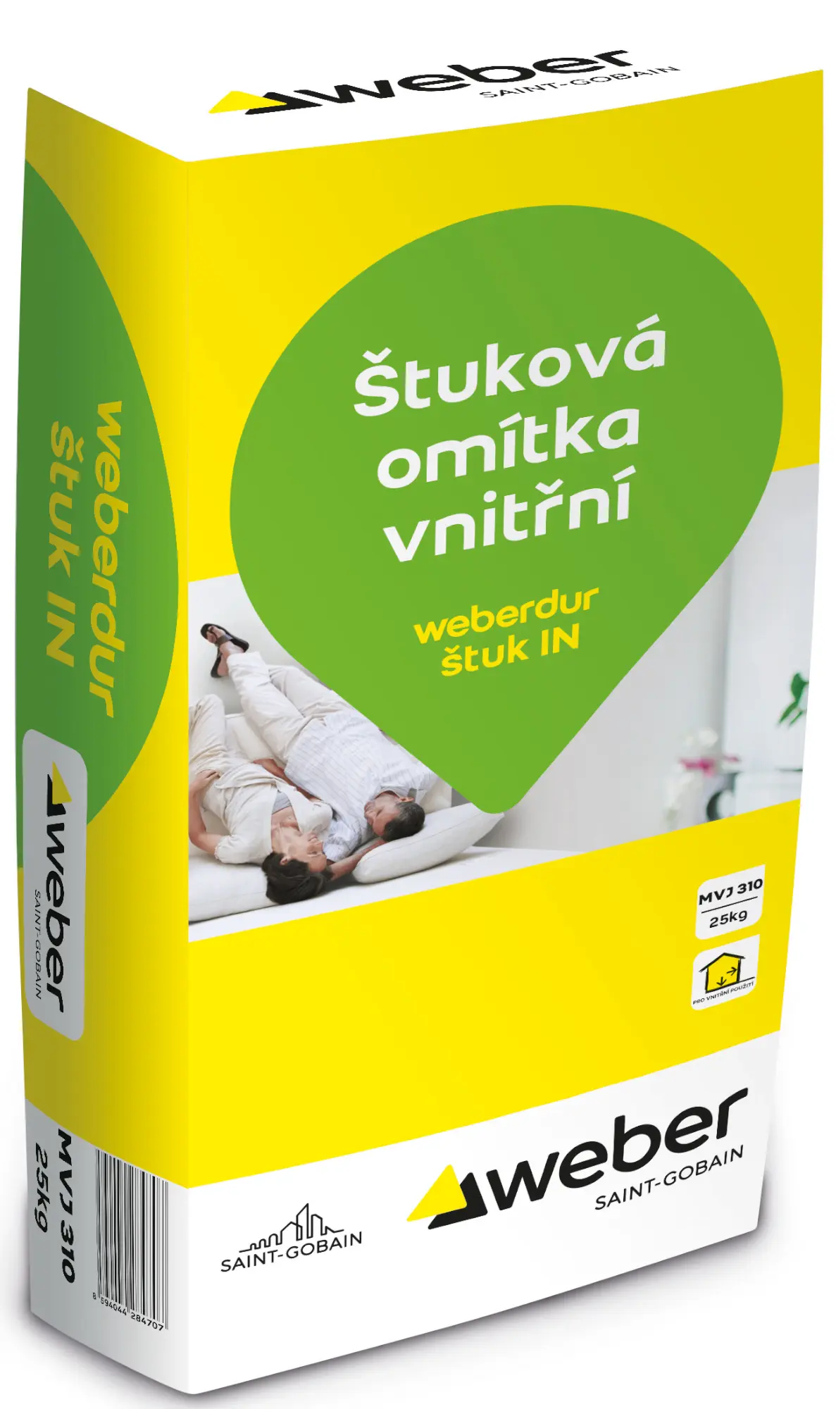 Omítka štuková weberdur štuk IN 25 kg