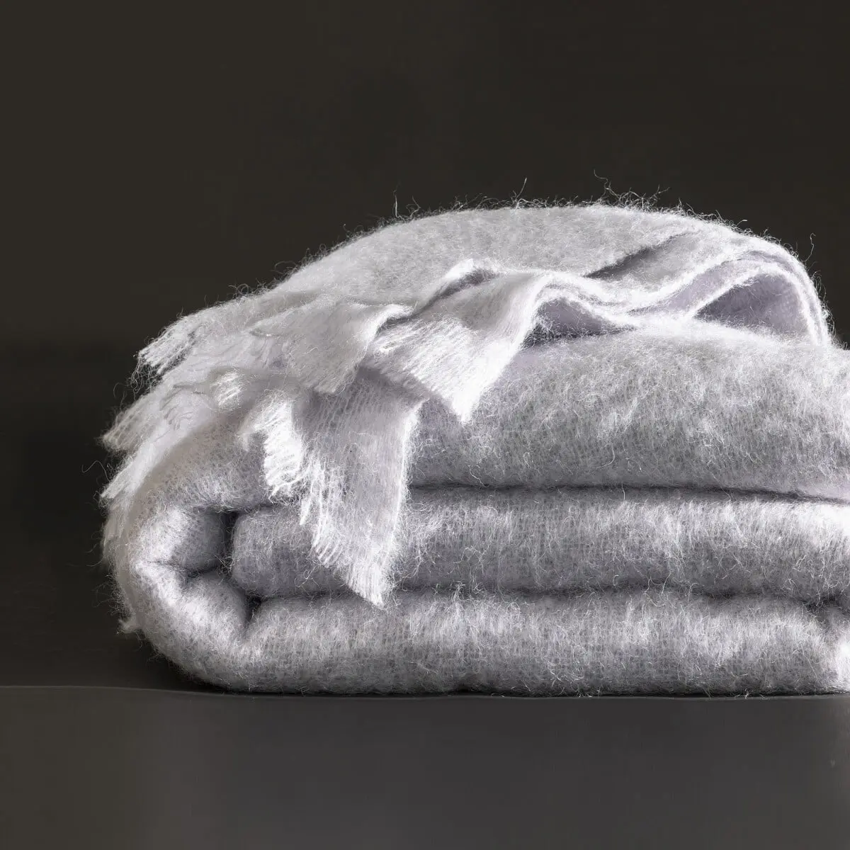 Mohérová vlněná deka Ourson® s kozí vlnou Angora lila