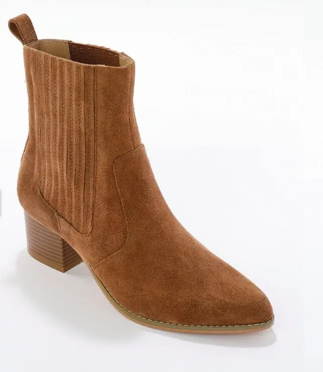 Nízké kozačky ve western stylu, kůže medová