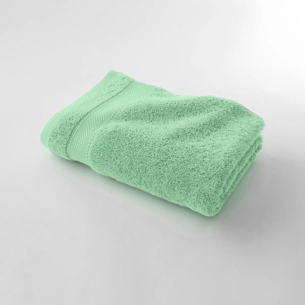 Jednobarevná froté sada koupelnového textilu zn. Colombine, luxusní kvalita 540 g/m2 zelenkavá 2 ručníky 50x100 cm