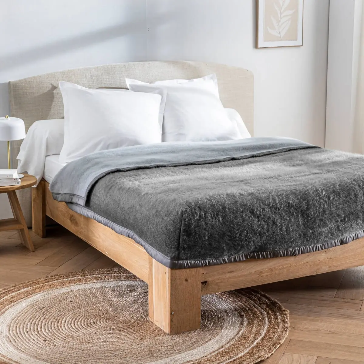 Dvoubarevná polonapínací přikrývka Courtelle 420g/m2 šedá