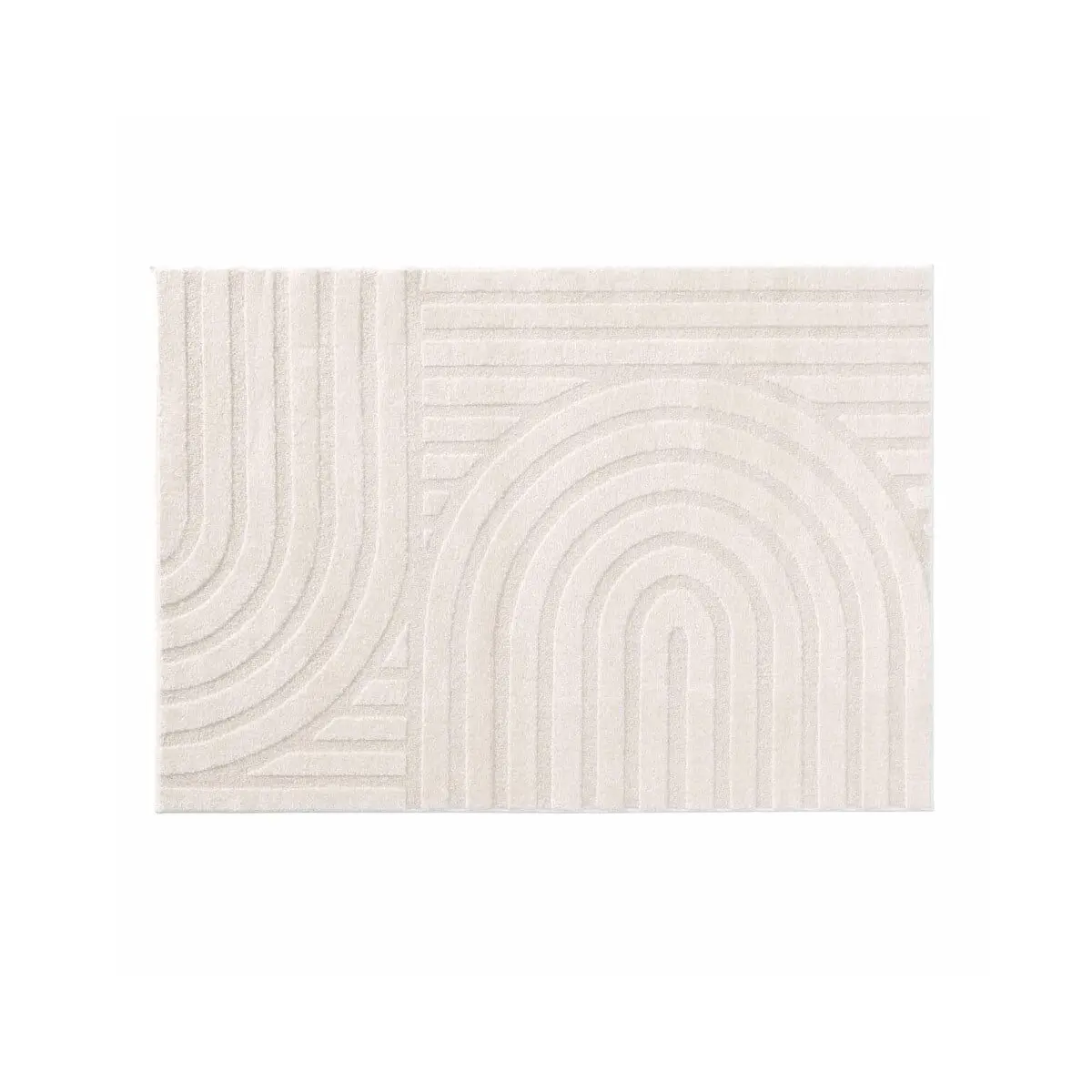 Obdélníkový koberec se vzorem oblouku přírodní 120x170 cm