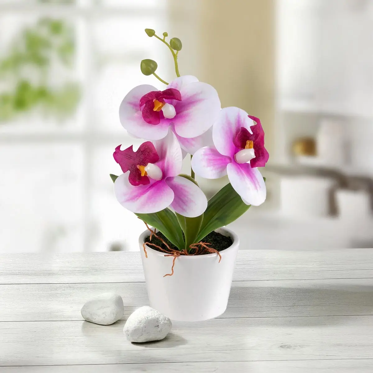 Die moderne Hausfrau Umělá Orchidej v květináči