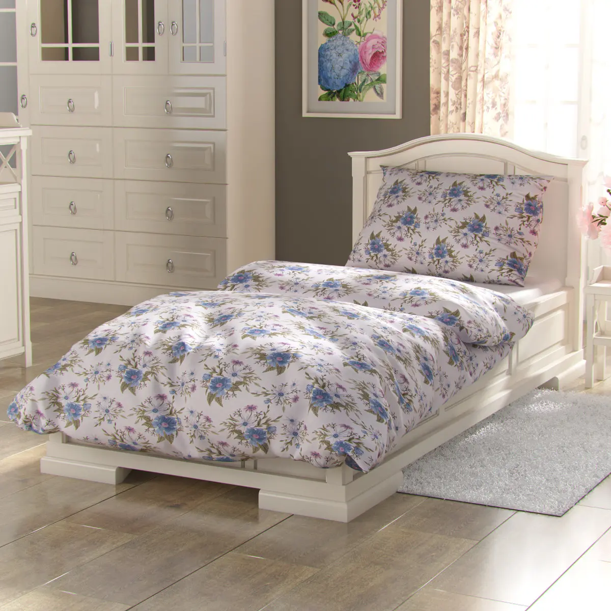 Kvalitex Bavlněné povlečení PROVENCE COLLECTION ELISA modrá