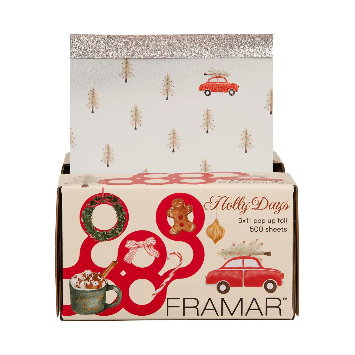 Texturovaná fólie Holly Days | 13x28 cm, 500 ks - limitovaná nabídka