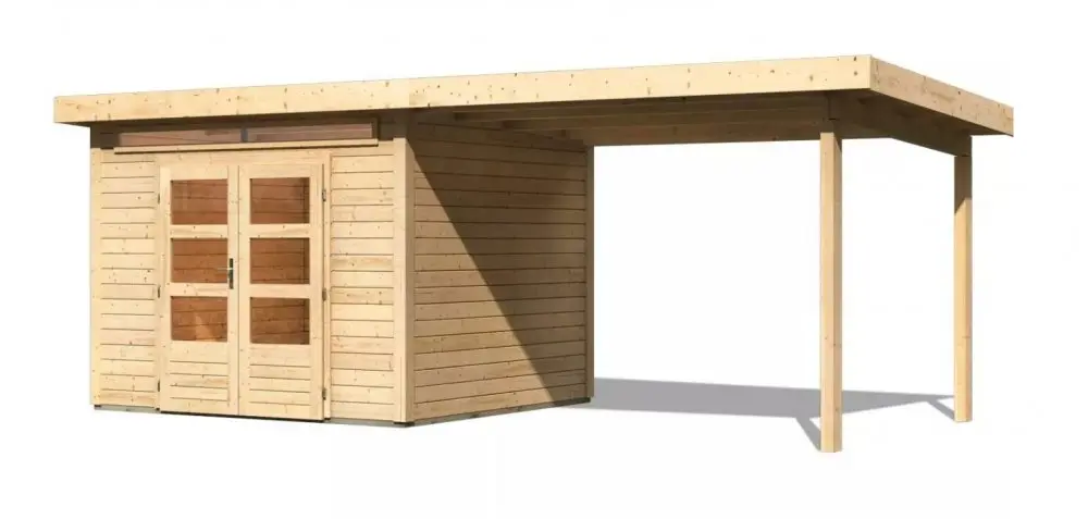 Dřevěný zahradní domek KANDERN 6 s přístavkem 320 Lanitplast