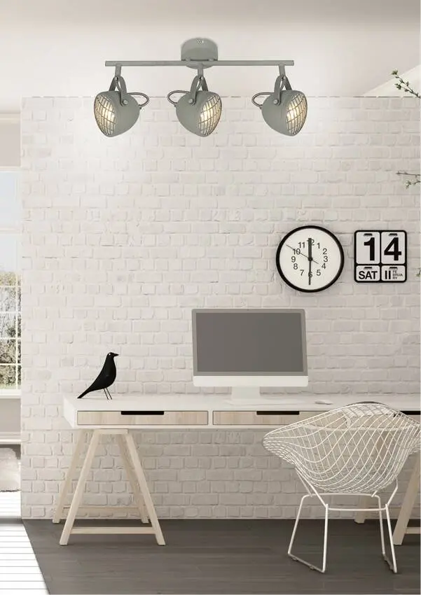 Nástěnná lampa 3X50W GU10 betonově šedá PENT