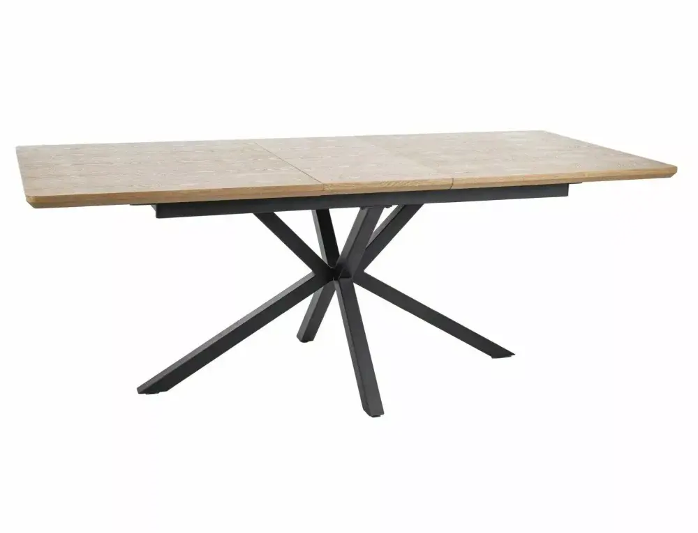 Signal Rozkládací jídelní stůl Logan 160/200 cm dub přírodní/černý