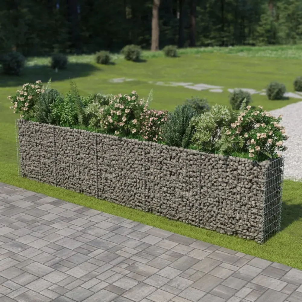vidaXL Gabionový vyvýšený záhon pozinkovaná ocel 450 x 50 x 100 cm - 11461.143564