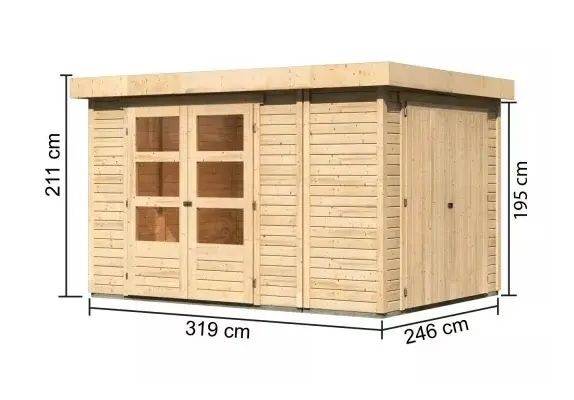 Dřevěný zahradní domek RETOLA 4 Lanitplast