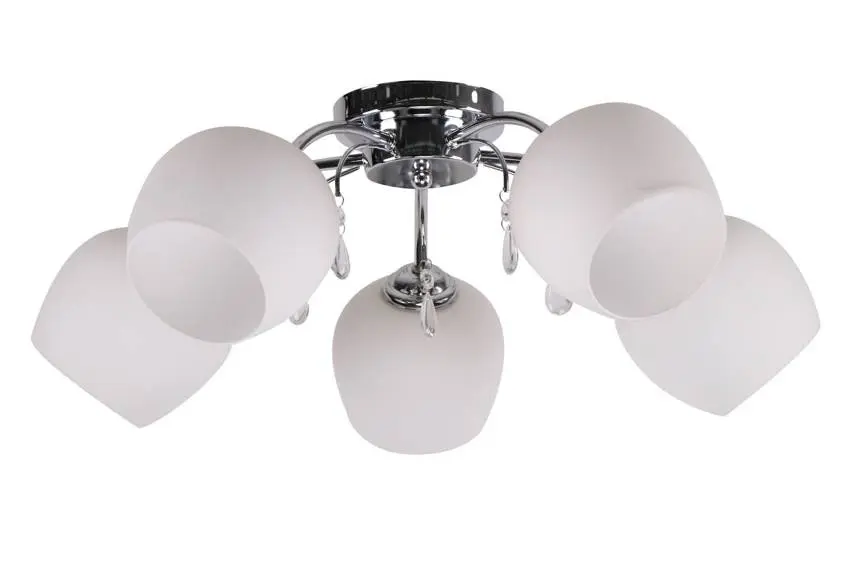 Stropní lampa Zachera 5xE27 bílá