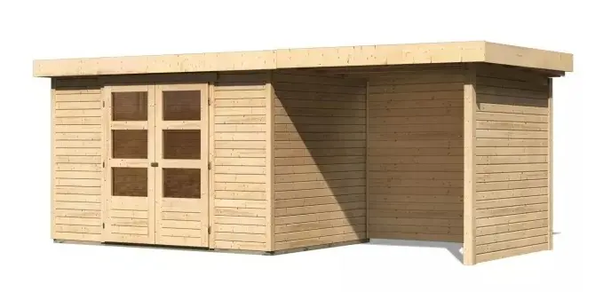Dřevěný zahradní domek ASKOLA 4 s přístavkem 240 Lanitplast