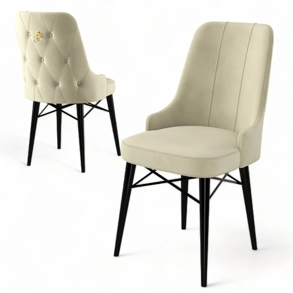 Sada židlí (4 kusy) Pare - Cream, Black