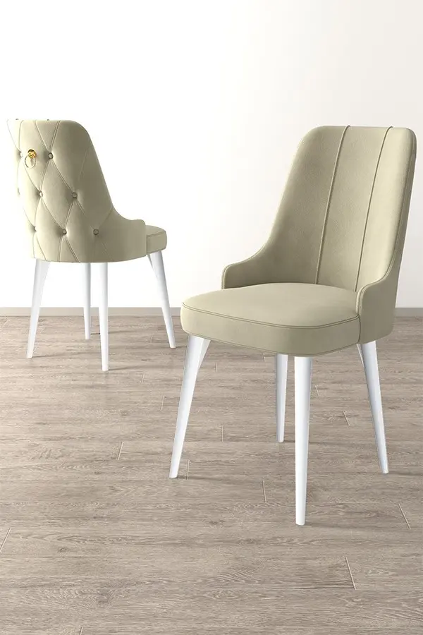 Sada židlí (4 kusy) Newa - Cream, White