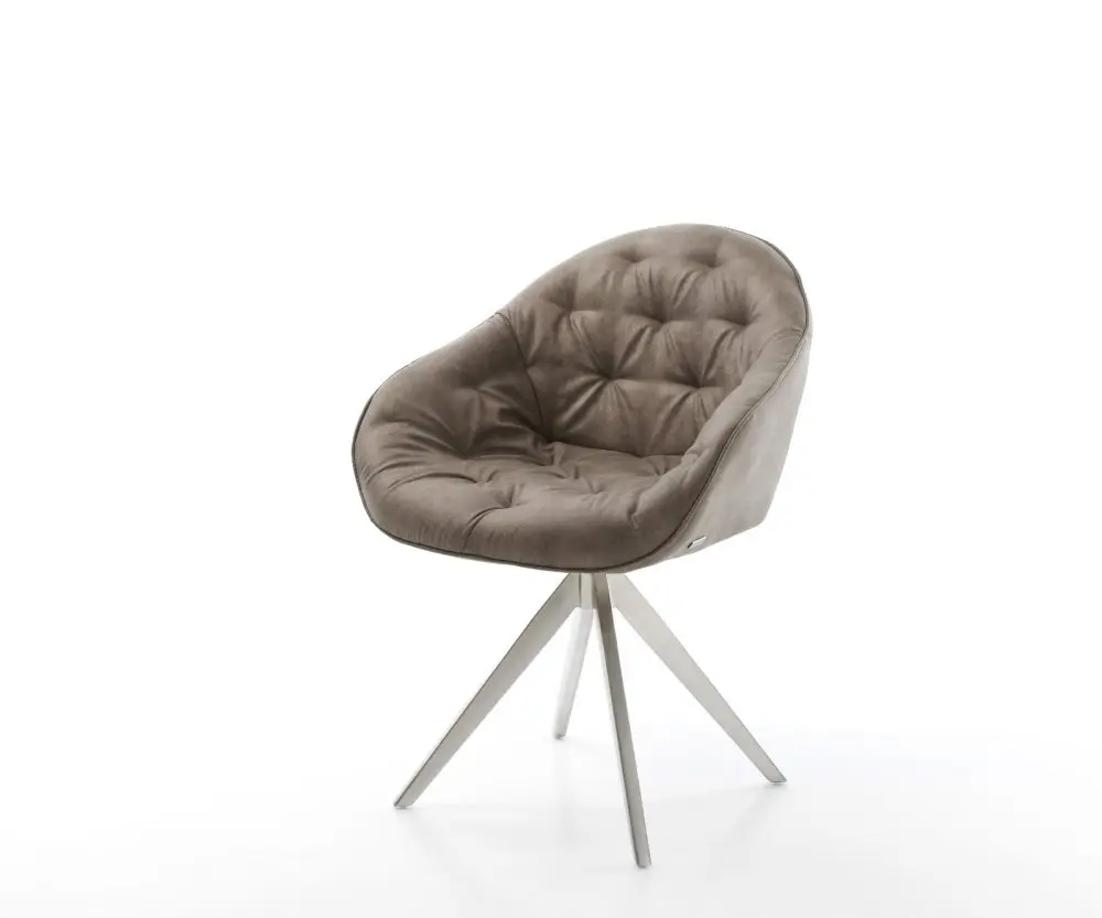 Jídelní židle Gaio-Flex mikrovlákno taupe vintage křížová