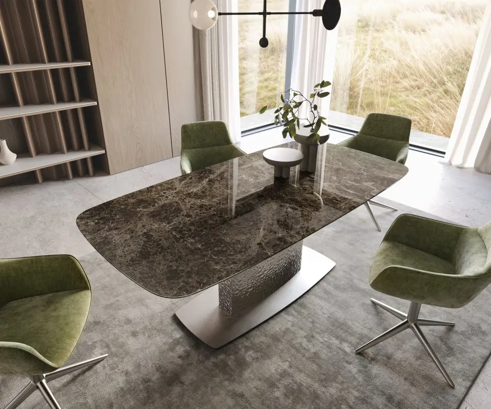 Jídelní stůl Edge Boot 200x100 keramika Laminam® Emperador