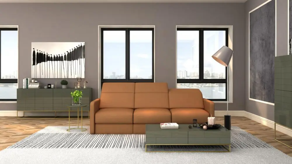 LivinHill Konferenční stolek Rose Hill 119 cm zelený/zlatý