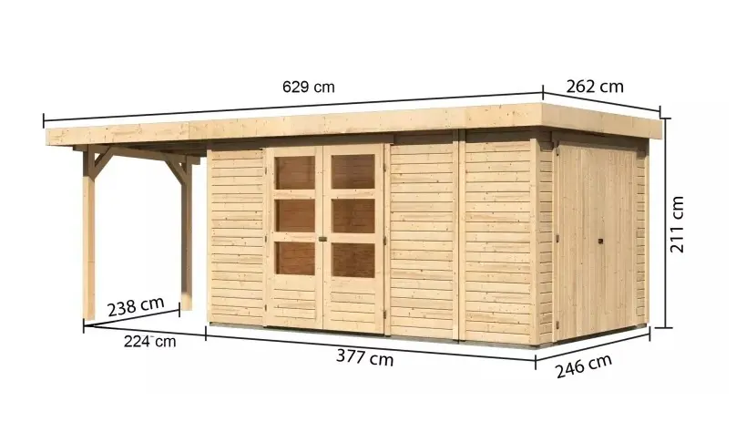 Dřevěný zahradní domek RETOLA 6 Lanitplast