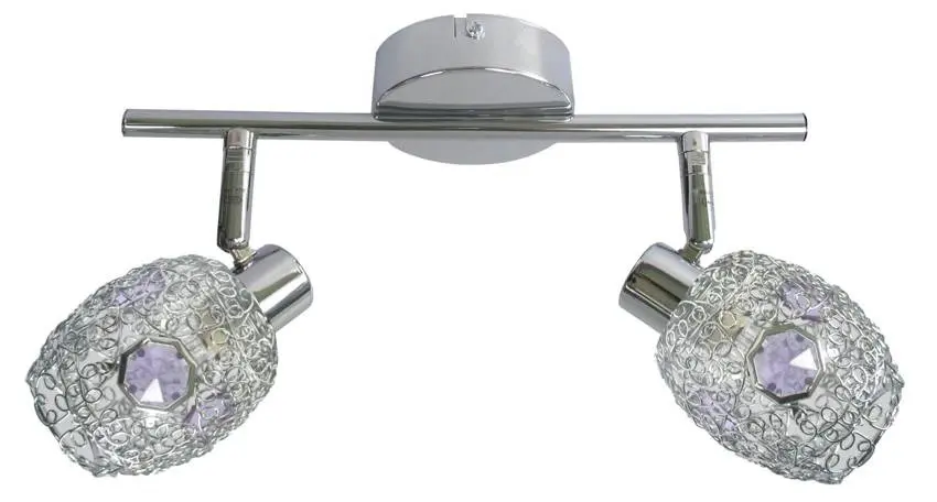 Zlatá stropní lampa 2X40W G9 chromově fialová