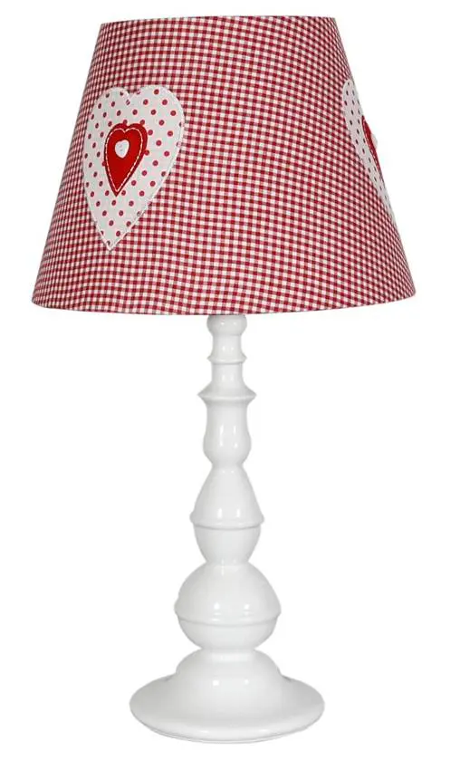 Stolní lampa bílá a růžová 51cm Sweet