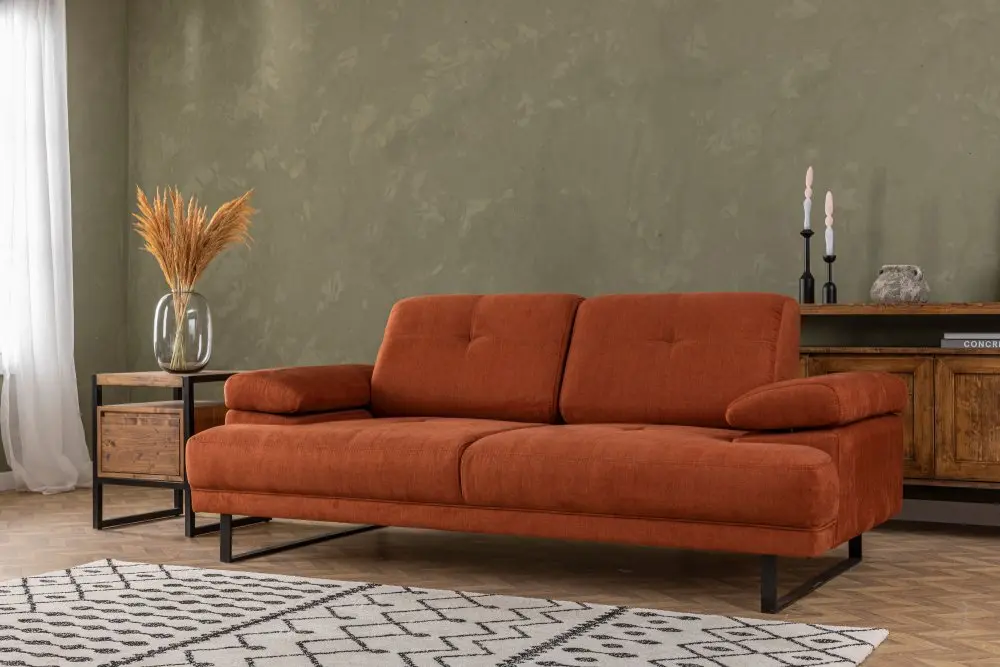Hanah Home Dvoumístná pohovka Mustang 199 cm oranžová