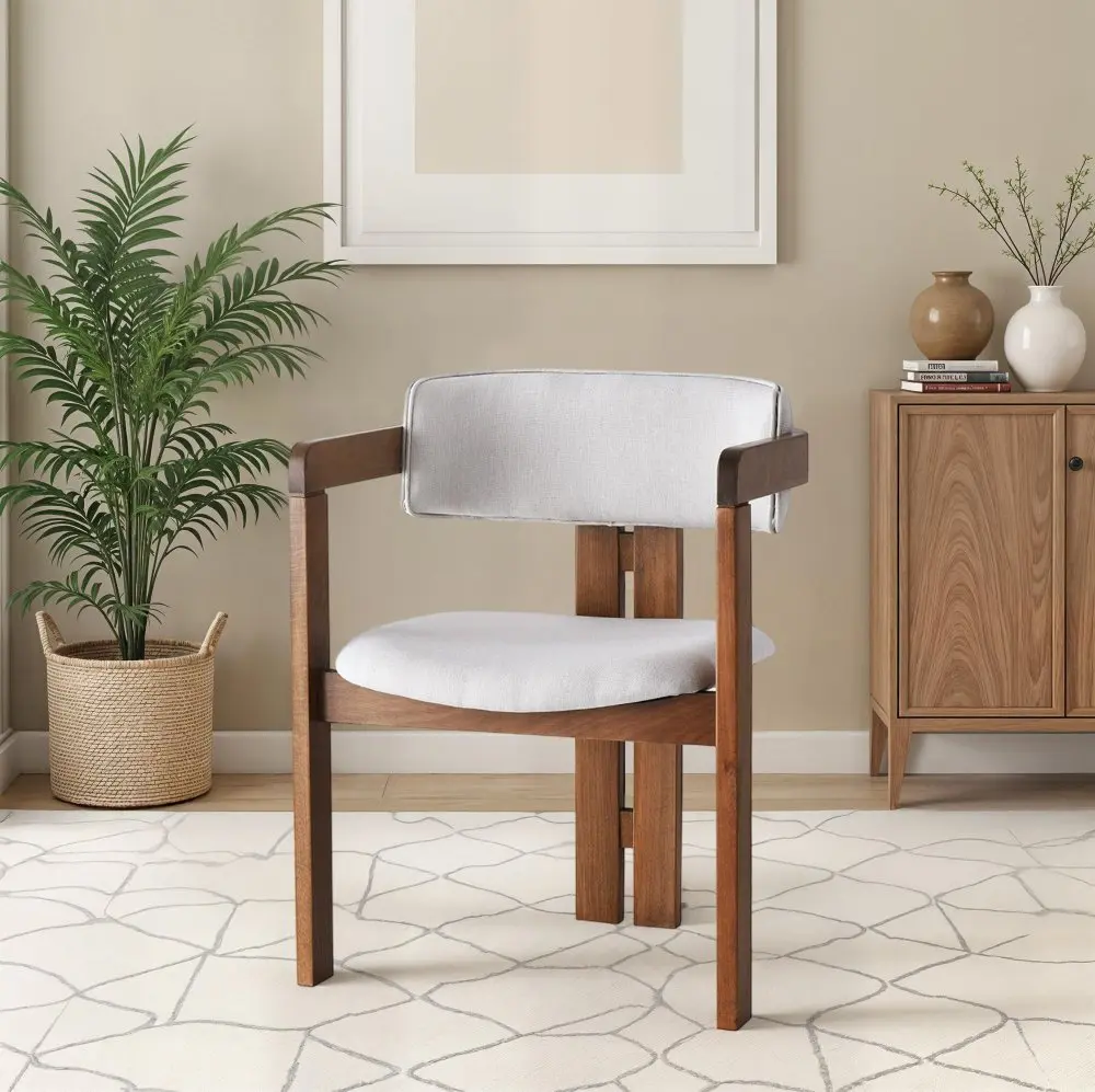 Jídelní židle CO Cream and Walnut