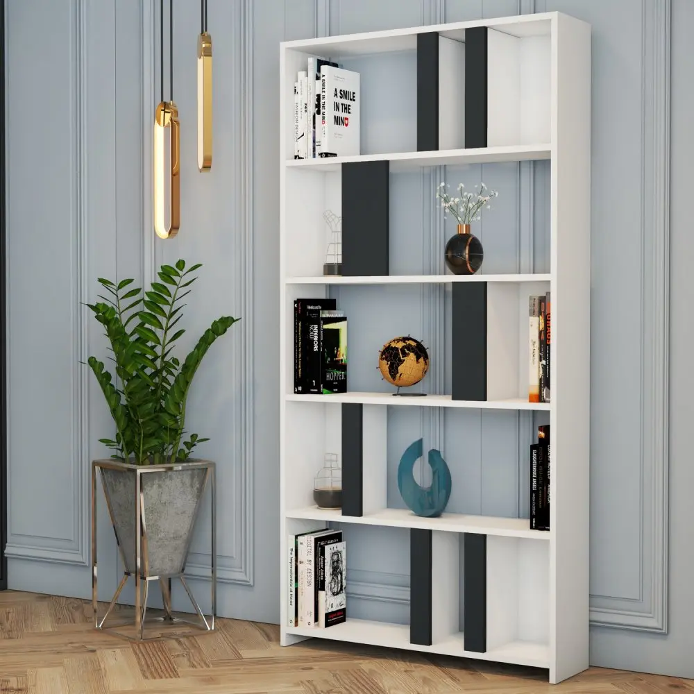 Knihovna Lima - White, Anthracite