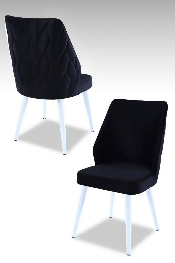 Sada židlí (2 kusy) Pufi - Black, White