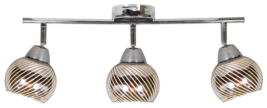 Nástěnná LED páska 3X10W E14 chrom FORT