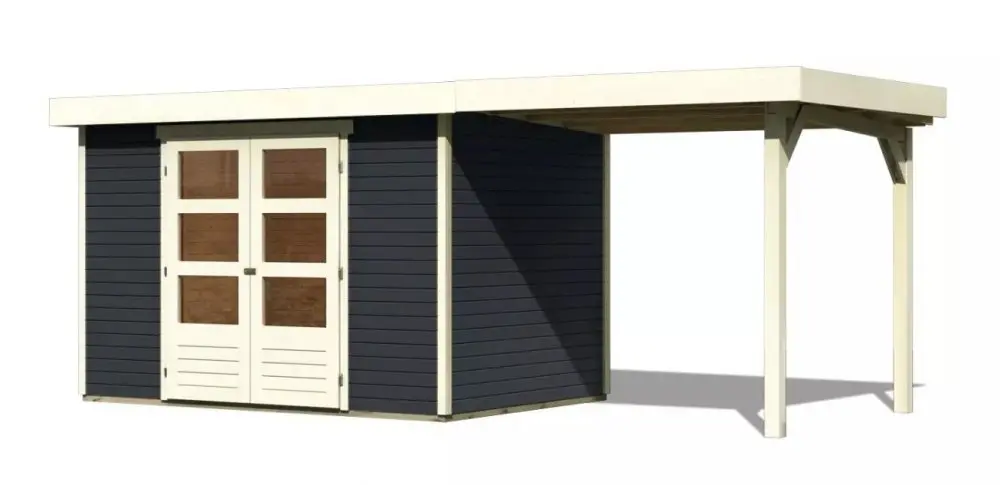 Dřevěný zahradní domek ASKOLA 4 s přístavkem 240 Lanitplast