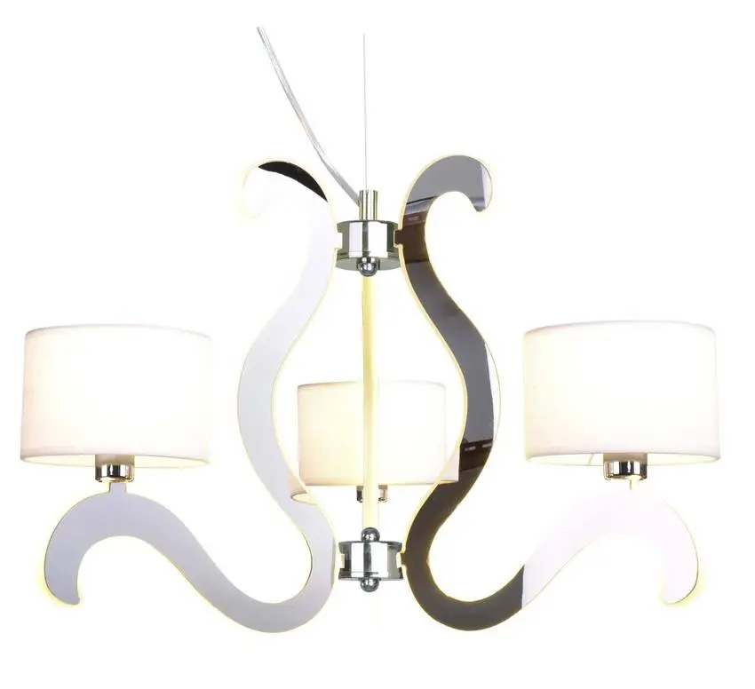 Závěsná lampa chrom 3xE14 + LED Ambrosia