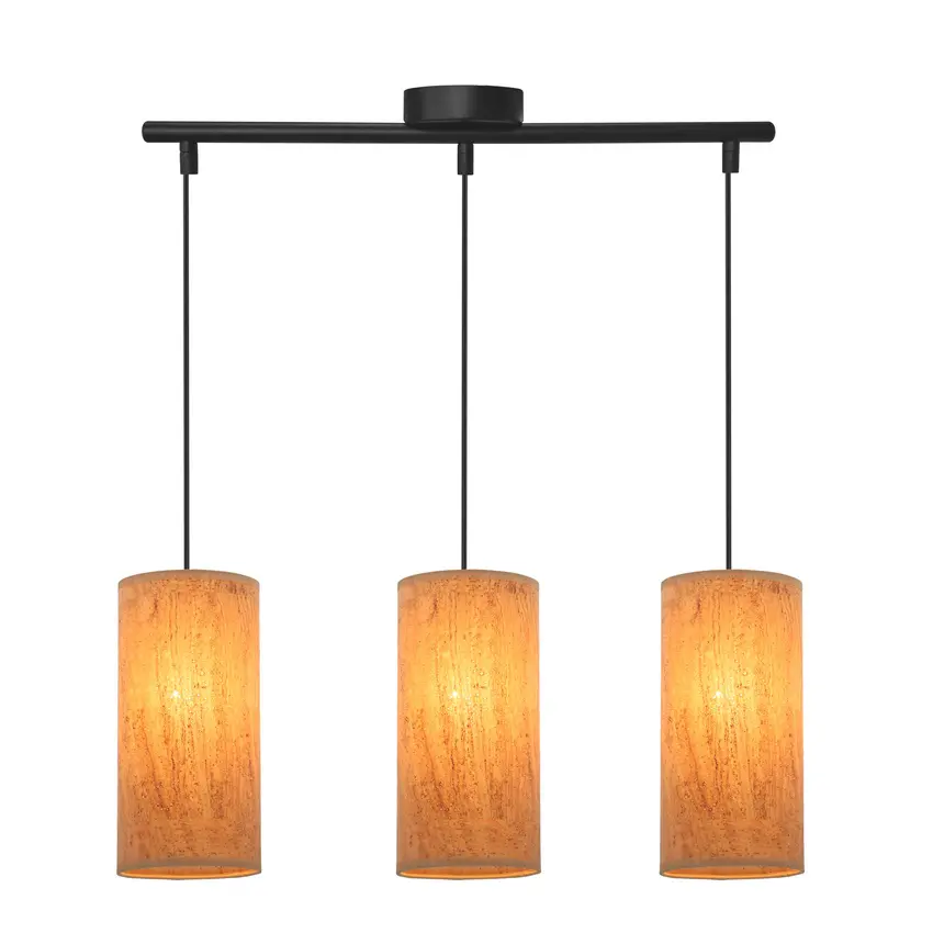 Závěsná lampa Aragona 3x60 e27 korkové stínidlo