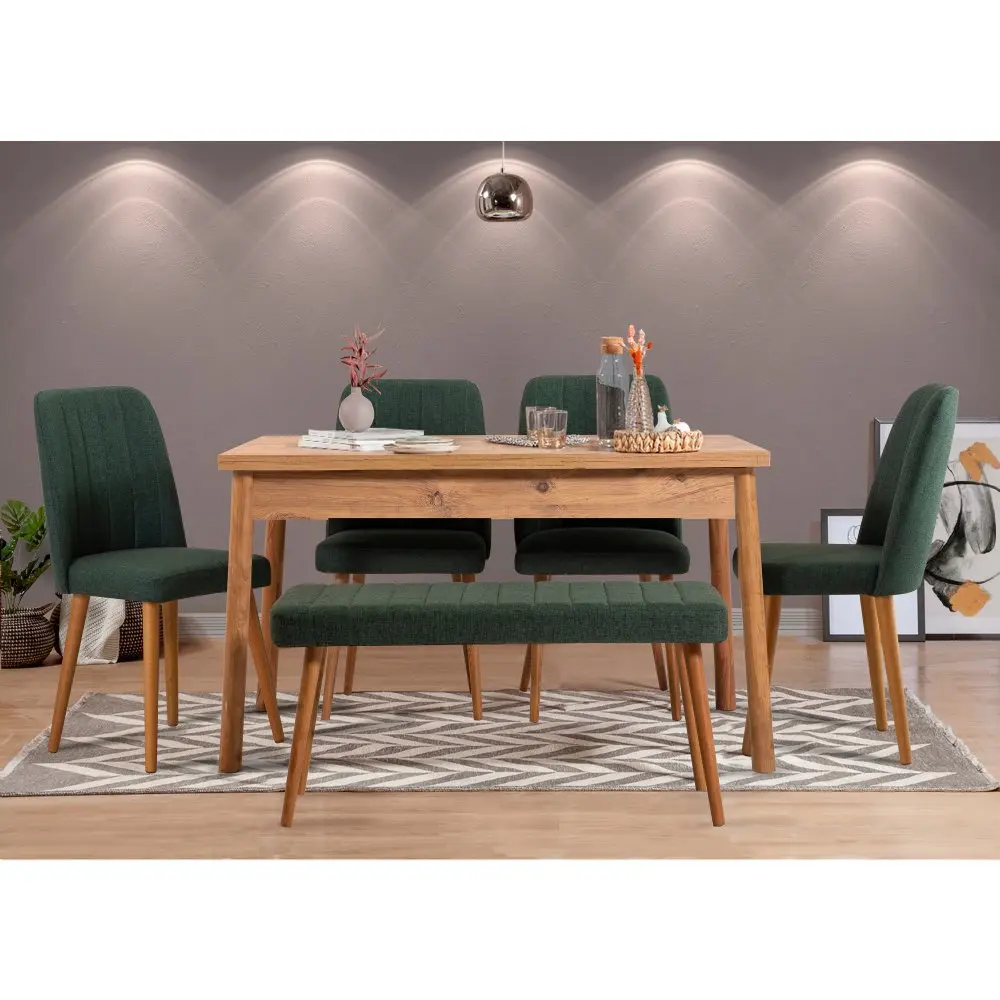 Set stolu a židlí (6 kusů) Costa Atlantic Green