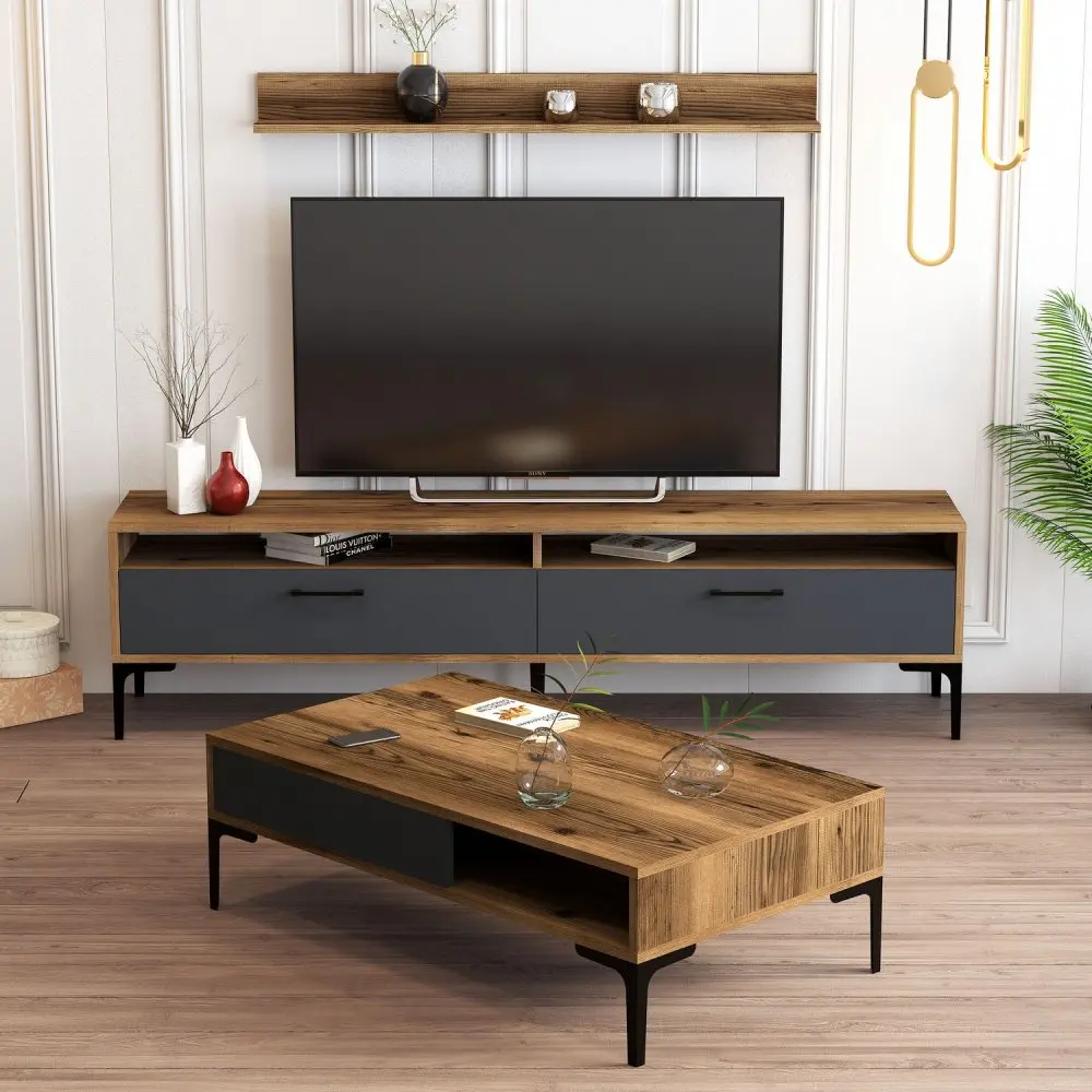 ASIR Set nábytku do obývacího pokoje ISTANBUL ořech antracit
