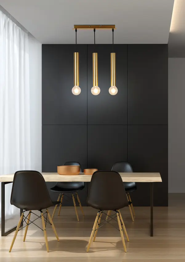 Závěsná lampa zlatá 3xE27 284mm Dallas Ledea