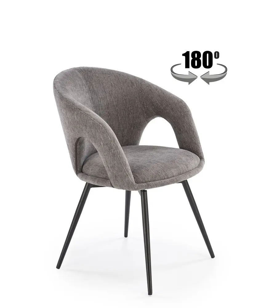 Halmar Otočná jídelní židle K550 - šedá