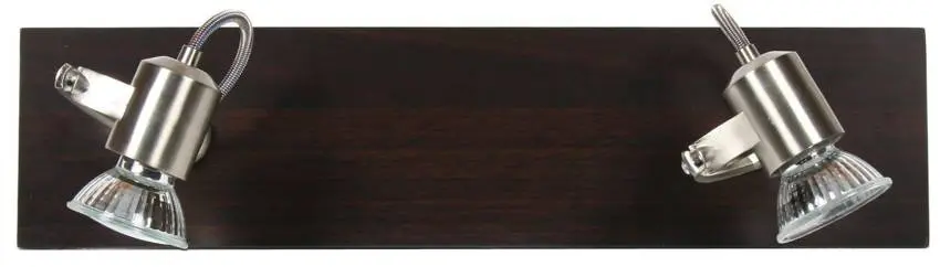 Stropní svítidlo Candllux Dukat, páskové, 2x50W, GU10, dřevo