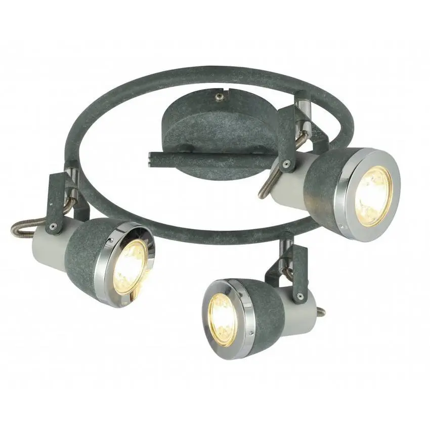 Závěsná lampa šedá spirála 3xGU10 50W Sabinyo Globo
