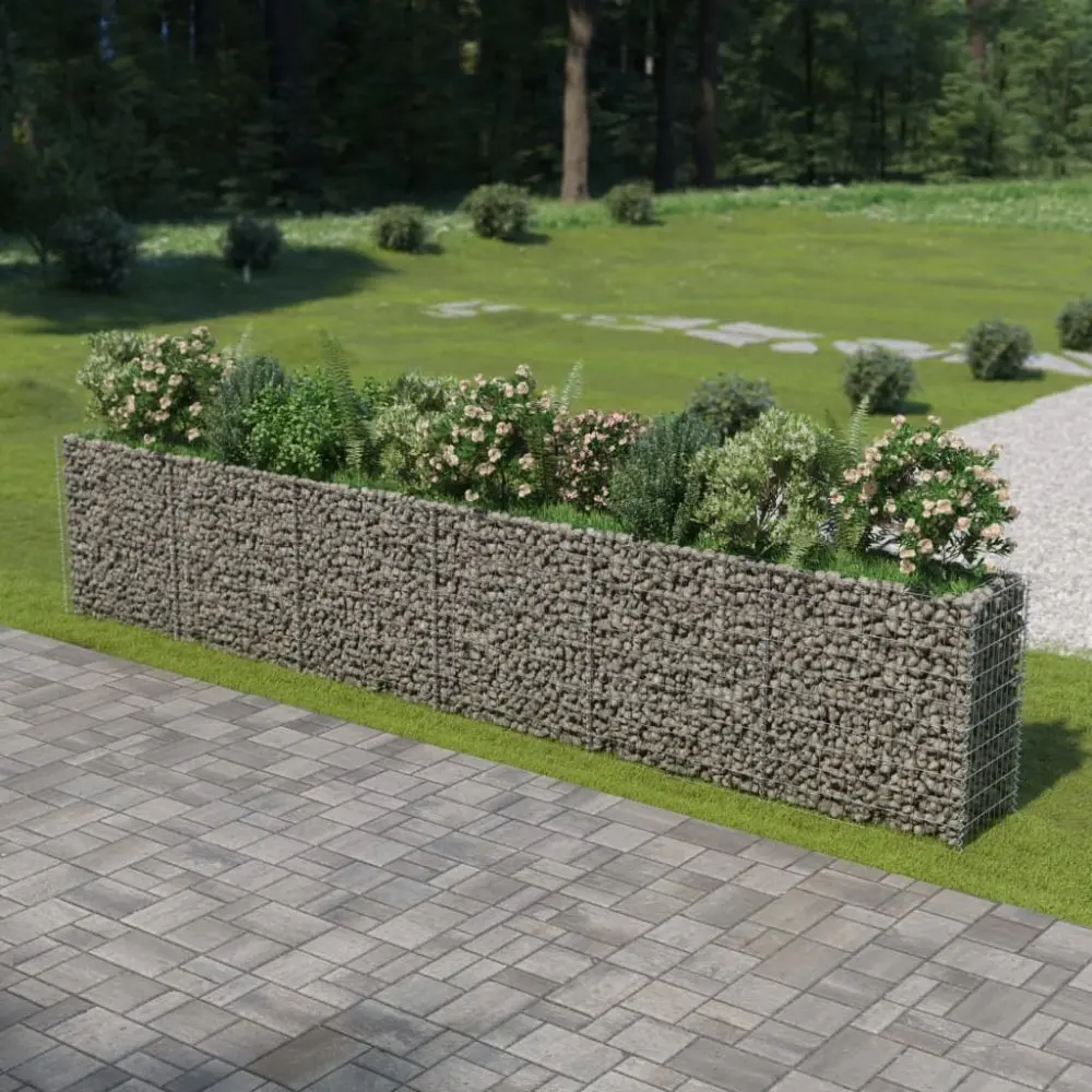 vidaXL Gabionový vyvýšený záhon pozinkovaná ocel 540 x 50 x 100 cm - 11461.143566