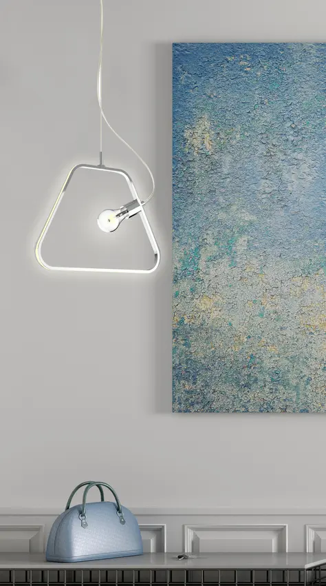 Stropní závěsná lampa Apeti Ikaria E27 LED+12W chrom LED 4000K