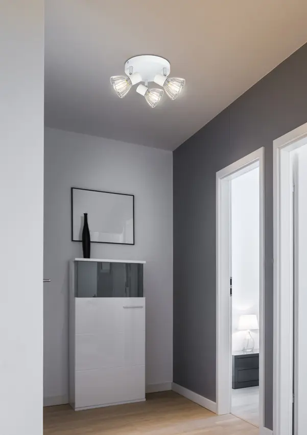Stropní svítidlo plafond 3X40W E14 bílé chrom FLY