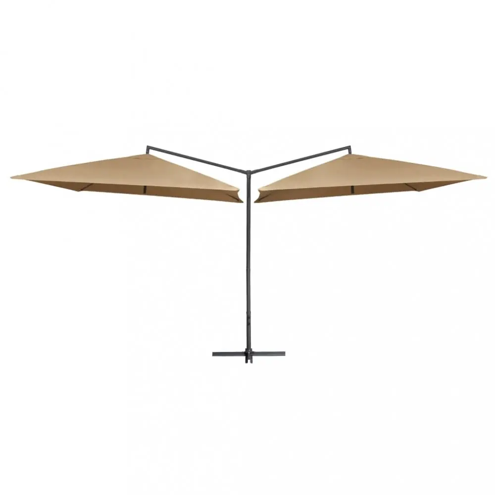 Dvojitý slunečník 485 x 250 cm Dekorhome