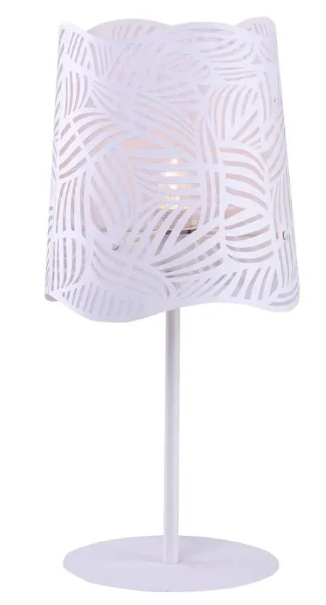 Stolní lampa Maracana z bílého kovu