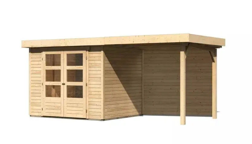 Dřevěný zahradní domek ASKOLA 3 s přístavkem 240 Lanitplast