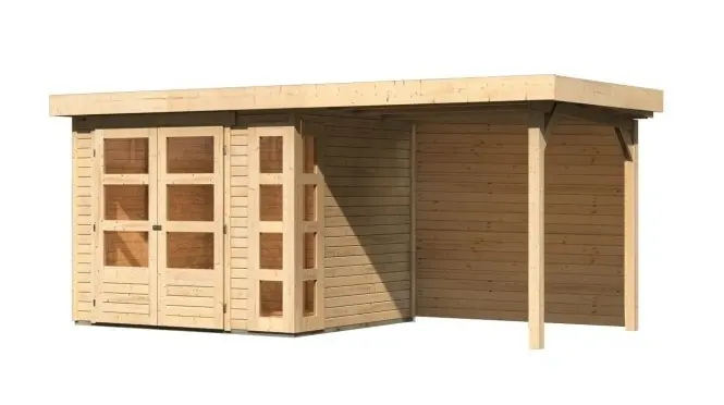Dřevěný zahradní domek KERKO 3 s přístavkem 240 Lanitplast