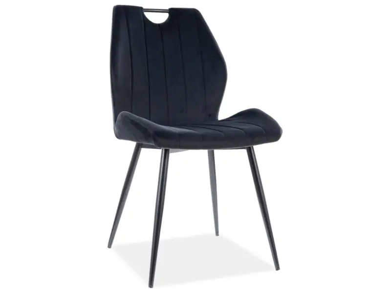 Signal Jídelní židle ARCO Velvet | černá Barva: Černá / Bluvel 19