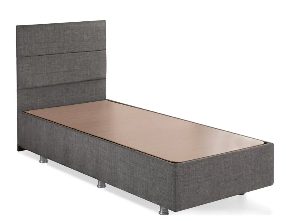 Rám jednolůžkové postele s čelem Silver - Grey (90 x 200)